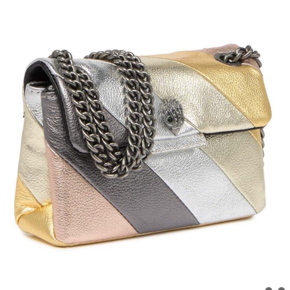 Kurt Geiger yellow rainbow mini crossbody bag